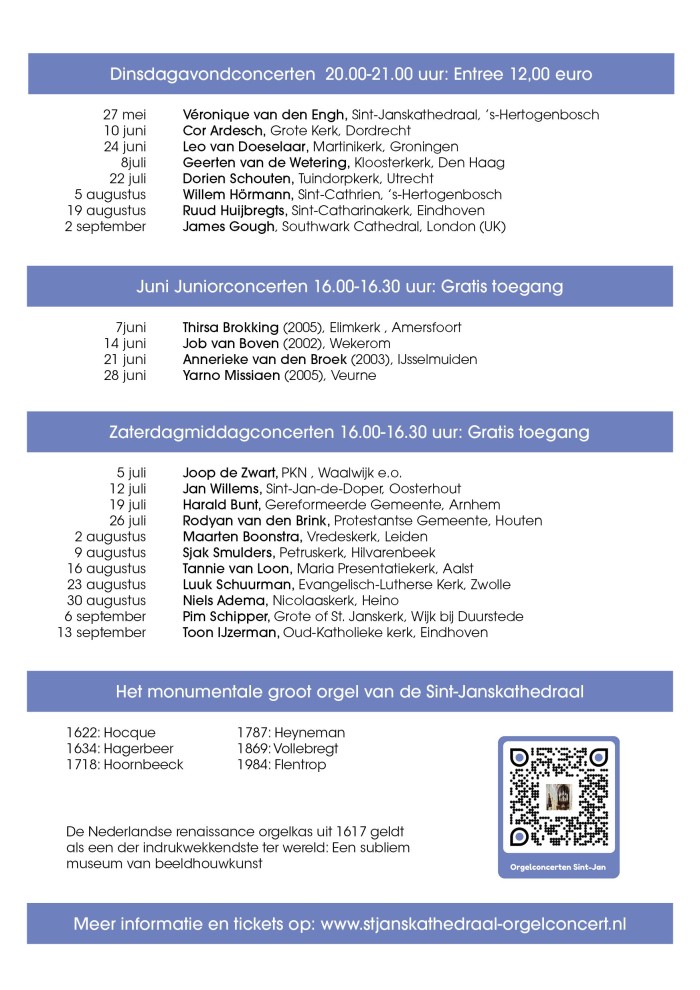 Orgelkring Hendrik Niehoff flyer A5 B